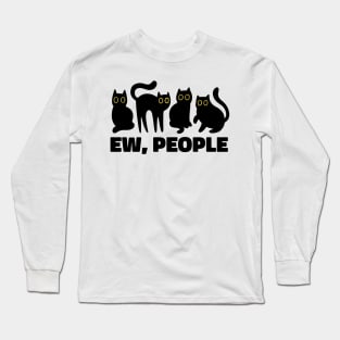 Antisocial Cats: The Introverted Feline Experience Long Sleeve T-Shirt